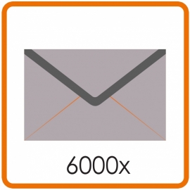 6000 X Enveloppen EA5/6 11 X 22cm enkelzijdig full colour