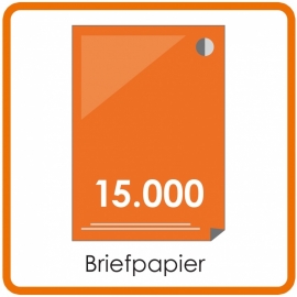 15000 X A4 Briefpapier 29.7x21cm enkelzijdig full colour offset