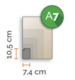 750 X A7 7.4x10.5cm enkelzijdig full colour