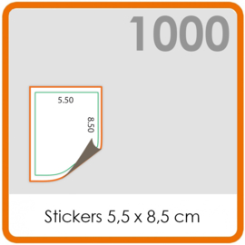 Stickers op rol - Stickers 5,5 x 8,5 cm - 1000 stk.