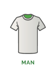 T-shirt For man incl. Bedrukking