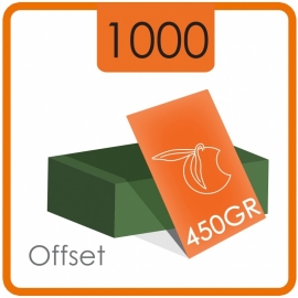 1000 Visitekaartjes - 450gr -enkelzijdig full colour met dispersielak