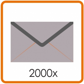 2000 X Enveloppen EA5/6 11 X 22cm enkelzijdig full colour