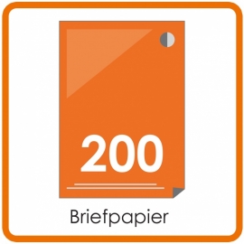 200 X A4 Briefpapier 29.7x21cm enkelzijdig full colour Digital
