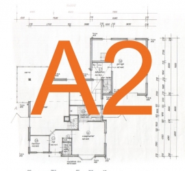 Bouwtekening A2 - 42,0 x 59,4 cm.