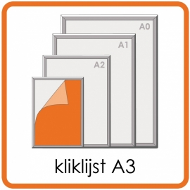 Kliklijst A3 - 29,7 X 42cm