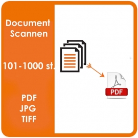 scannen van documenten - 101-1000 stuks. (Prijs Per Pagina / Per kant)