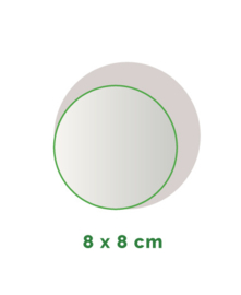 Stickers outdoor - rond doorsnede 8 cm - 4/0 kleurig min. 6 stuks Levertijd: 1 werkdag.