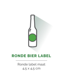 200x Bierlabels rond 4,5 x 4,5 cm