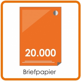 20000 X A4 Briefpapier 29.7x21cm enkelzijdig full colour offset