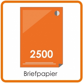 2500 X A4 Briefpapier 29.7x21cm enkelzijdig full colour offset