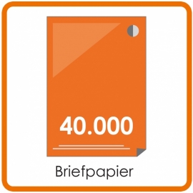 40000 X A4 Briefpapier 29.7x21cm enkelzijdig full colour offset