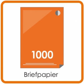 1000 X A4 Briefpapier 29.7x21cm enkelzijdig full colour offset