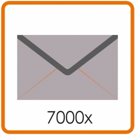 7000 X Enveloppen EA5/6 11 X 22cm enkelzijdig full colour