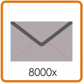 8000 X Enveloppen EA5/6 11 X 22cm enkelzijdig full colour