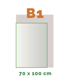 B1 Stickers outdoor (100 x 70 cm)