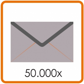 50.000 X Enveloppen EA5/6 11 X 22cm enkelzijdig full colour