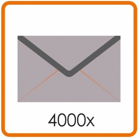 4000 X Enveloppen C6 11.4 X 16.2cm enkelzijdig full colour