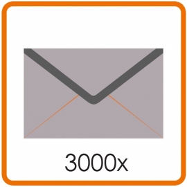 3000 X Enveloppen C6 11.4 X 16.2cm enkelzijdig full colour