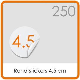 Stickers op rol - rond Stickers 4,5 cm - 250 stk.