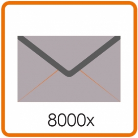 8000 X Enveloppen C6 11.4 X 16.2cm enkelzijdig full colour