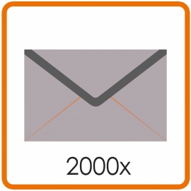 2000 X Enveloppen C6 11.4 X 16.2cm enkelzijdig full colour