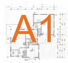 Bouwtekening A1 - 59,4 x 84,1 cm.