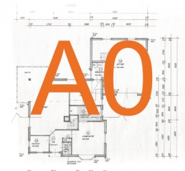 Bouwtekening A0 - 84 x 118,8 cm.