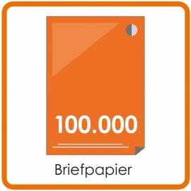 100.000 X A4 Briefpapier 29.7x21cm enkelzijdig full colour offset