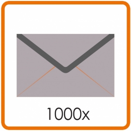 1000 X Enveloppen 15.5 X 15.5cm enkelzijdig full colour