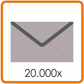 20.000 X Enveloppen 15.5 X 15.5cm enkelzijdig full colour