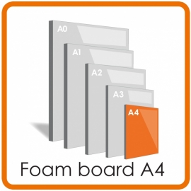 A4 Foamboard - 21.0 x 29.7cm  (5 mm) 