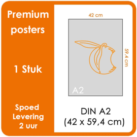 A2 Posters - Premium posters.   Print Formaat: 420mm x 594mm.  Posterpapier: photo paper mat 200 gm²  [1 STUK]