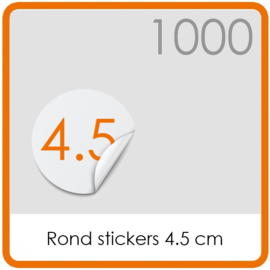 Stickers op rol - rond Stickers 4,5 cm - 1000 stk.