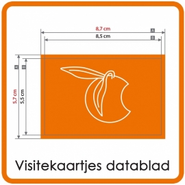 5000 Visitekaartjes - 450gr -enkelzijdig full colour met dispersielak