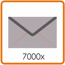 7000 X Enveloppen C6 11.4 X 16.2cm enkelzijdig full colour