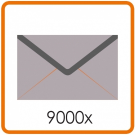 9000 X Enveloppen EA5/6 11 X 22cm enkelzijdig full colour