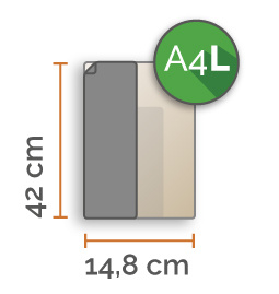 A4 lang Vinyl stickers min. 2 stuks (14,8 cm x 42,0 cm)