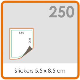 Stickers op rol - Stickers 5,5 x 8,5 cm - 250 stk.