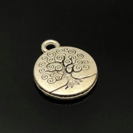Tree of Life/ Levensboom Bedel,  metaal zilver kleur.