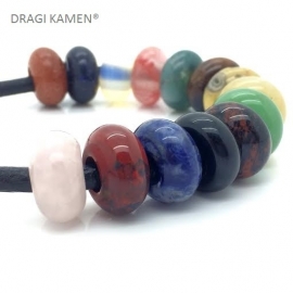 DRAGI KAMEN® - Pandora-stijl donut in diverse edelsteen soorten.
