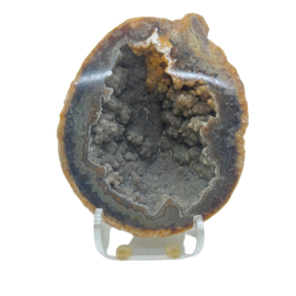 Agaat  open geode met kristallen , 397 gram