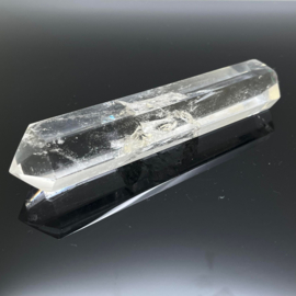 Dubbeleinder Bergkristal geslepen, 123 mm, 111 gram