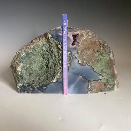 Boekensteunen, agaat, amethist, bergkristal, chalcedoon, 3,1 kg