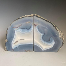 Boekensteunen, agaat, amethist, bergkristal, chalcedoon, 3,1 kg