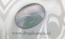 Met de hand geslepen fluoriet cabochon. Code: FLCA031