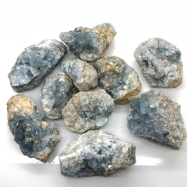 Celestien clusters uit Madagaskar 200-300 gram