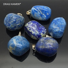 Lapis lazuli gezondheidshanger met zilveren hangoog.