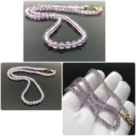 Amethyst collier 43 cm met sluiting.