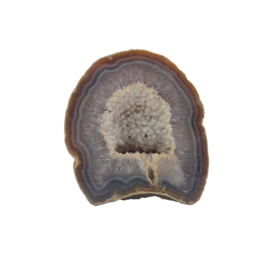 Agaat  open geode met kristallen , 506 gram